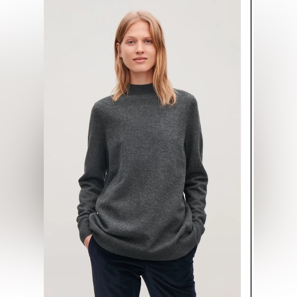 🖤COS BOW BACK CHARCOAL SWEATER S M L - Picture 3 of 7